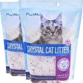 Crystal Cat Litter For Pets, No Caking, Odor Control, Light Weight, Low Dust, Easy To Use (Option: Lavender-6Pack)